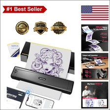 Tattoo Stencil Printer Bluetooth Wireless Thermal Transfer Machine with 10