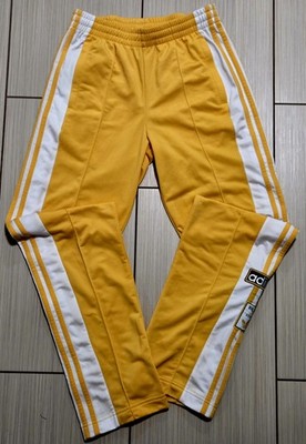 Adidas Adibreak Pants Womens Extra Small Bold Gold White Snap Track Pants