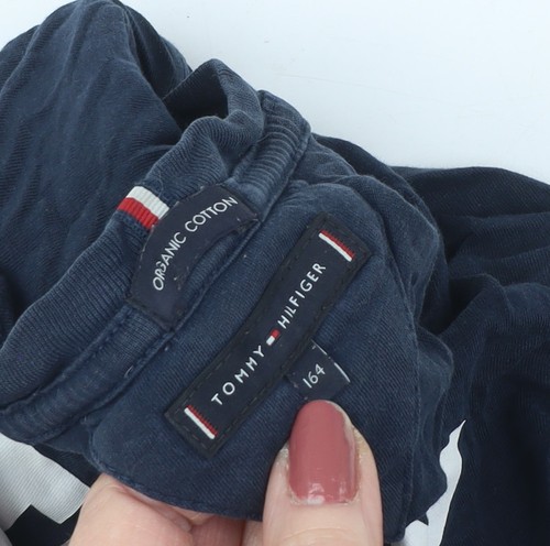 Tommy Hilfiger Boys Blue Graphic T-Shirt 13-14Y - Picture 4 of 12