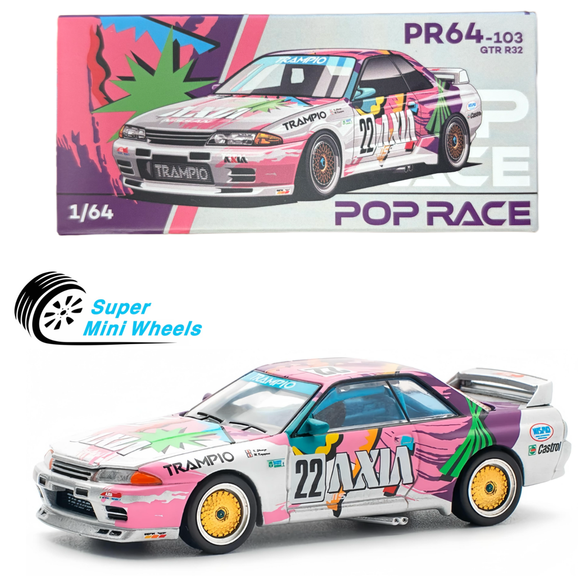 Pop Race 1:64 Nissan GTR R32 JTC 1991 Group A #22 AXIA #103 | eBay