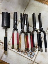 vintage stove hair curling iron Set