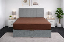 Fitted Sheets Polycotton Plain Dyed Soft Bed Sheets Single Double King Superking