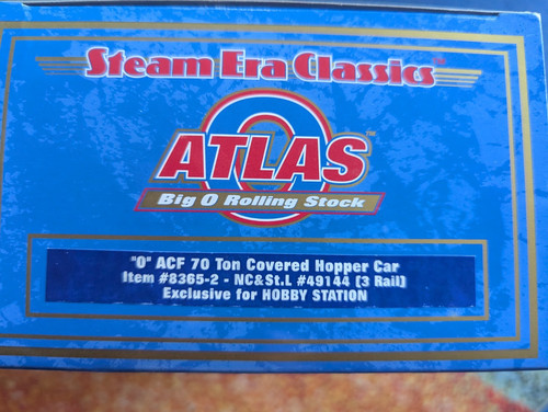 Coche tolva cubierta Atlas calibre O 70 toneladas 8365-2 NC y St. L #49144 | Condition: New