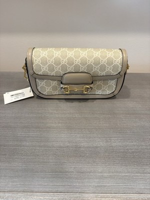 Authentic Gucci HORSEBIT 1955 GG SUPREME BEIGE Shoulder Bag Duties Be Pre-paid