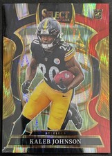 Panini Select Kaleb Johnson #52 Steelers R&B Shock 2025 NFL Football Card