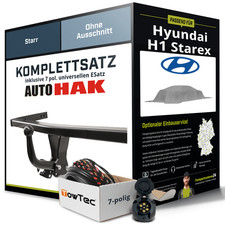 Für HYUNDAI H1 Starex Typ KMF Anhängerkupplung starr +eSatz 7pol uni 00- NEU