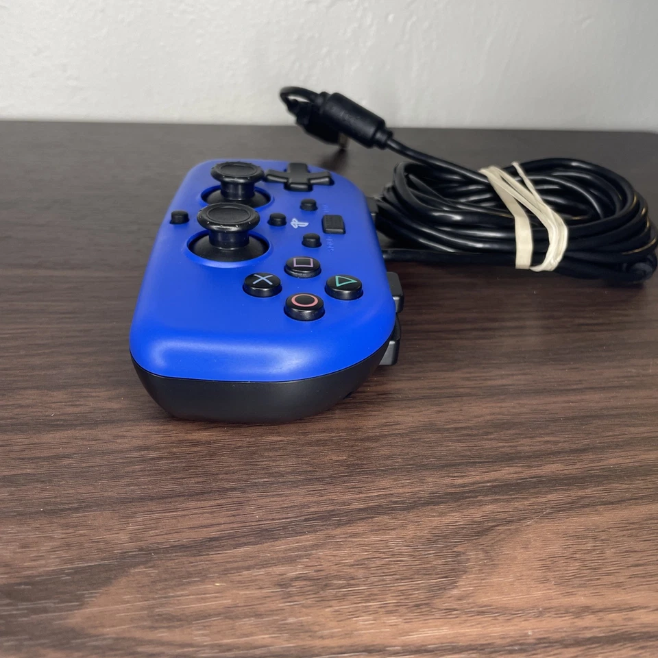 Hori Mini Wired Gamepad for PlayStation 4 PS4 - Blue PS4-100U Controller Tested - Image 3 of 4