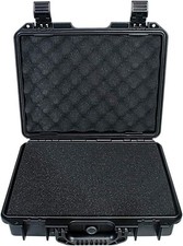 Waterproof Hard Case with DIY Customizable Foam 14.2 x 12 x 3.9in, Black