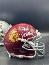 Bruce Matthews Signed USC Trojans Mini Helmet Beckett COA (NUR)