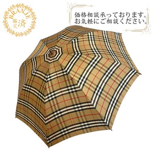 Burberry Nova Check Umbrella Beige Unisex Authentic Rain Gear Genuine