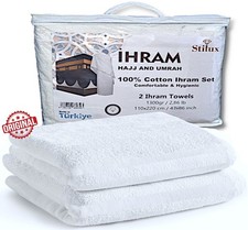 Stilux® Ihram Kleidung Herren-Kinder 100% Baumwolle für Umrah & Hajj Ahram Ehram