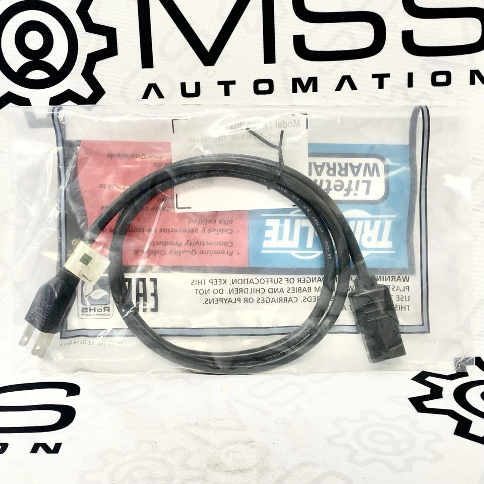 Lot of 3 Tripp Lite P006-004 Power Cords 4ft C13 to 5-15P 10A 125V AC Cable New - Image 4 of 4