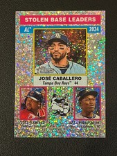 Stolen Base Leaders 2025 Topps Chrome Heritage Silver Sparkle 198