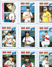 2026 Heritage Baseball Boston Red Sox Team Set 15 Base Cards + 3 BONUS +