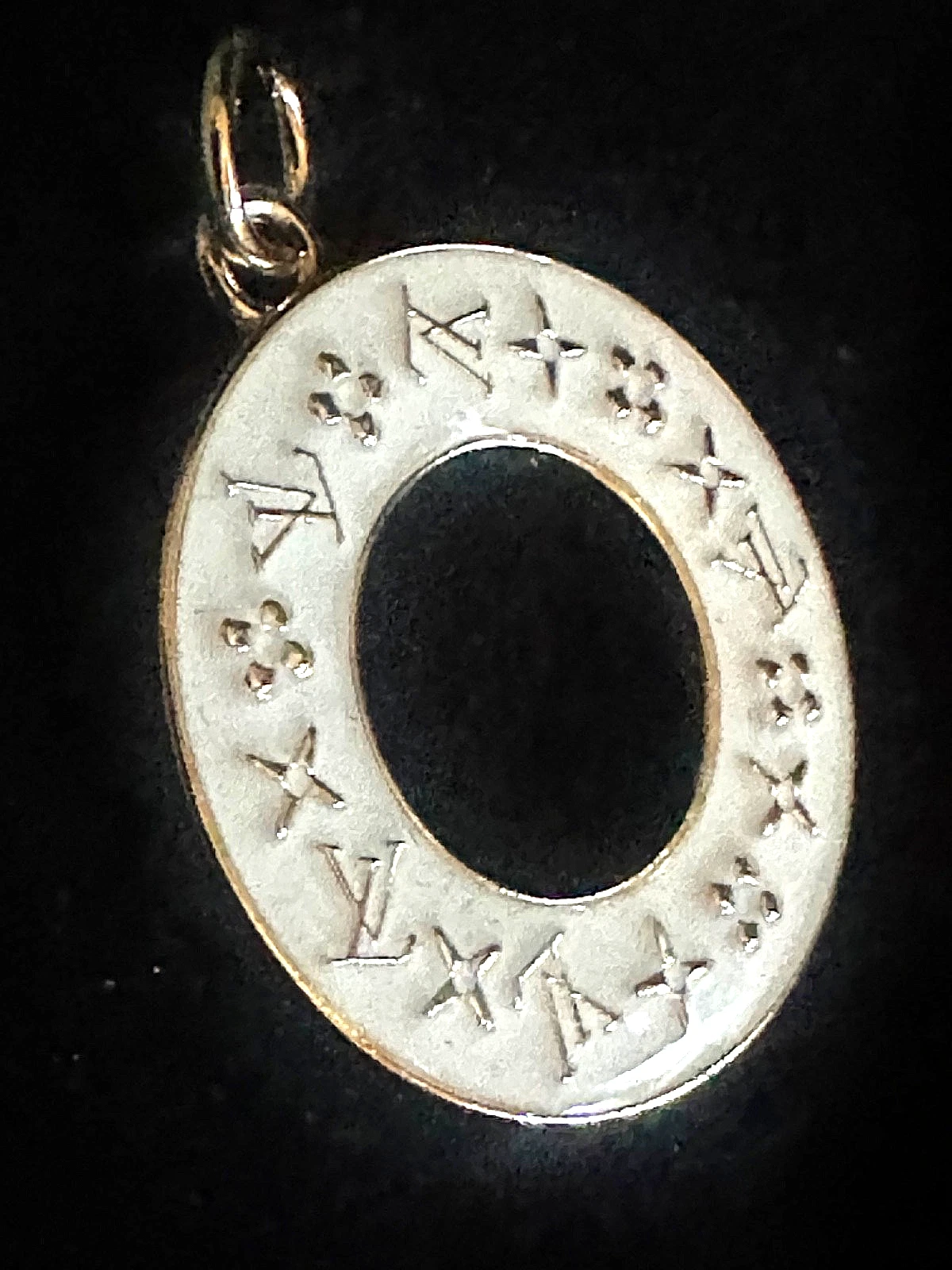 LOUIS VUITTON（LV） ciondolo ciondolo anello louis vuitton crema e oro? zip pul splendido double face