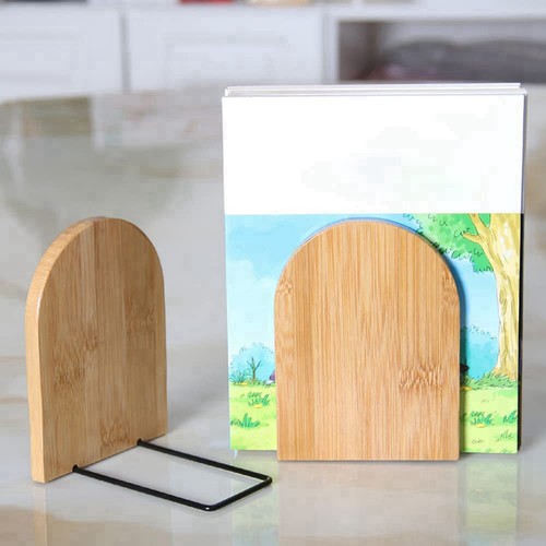 Wooden Book Ends Ends Sturdy Book Holders for Shelves B2H37283 - Imagen 5 de 6