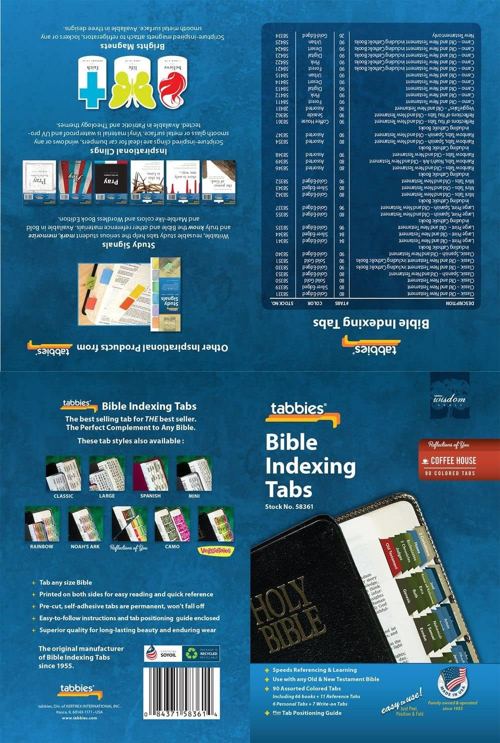 Reflections of You Series Bible Indexing Tabs, Old & New Testaments, 90 Tabs - 6