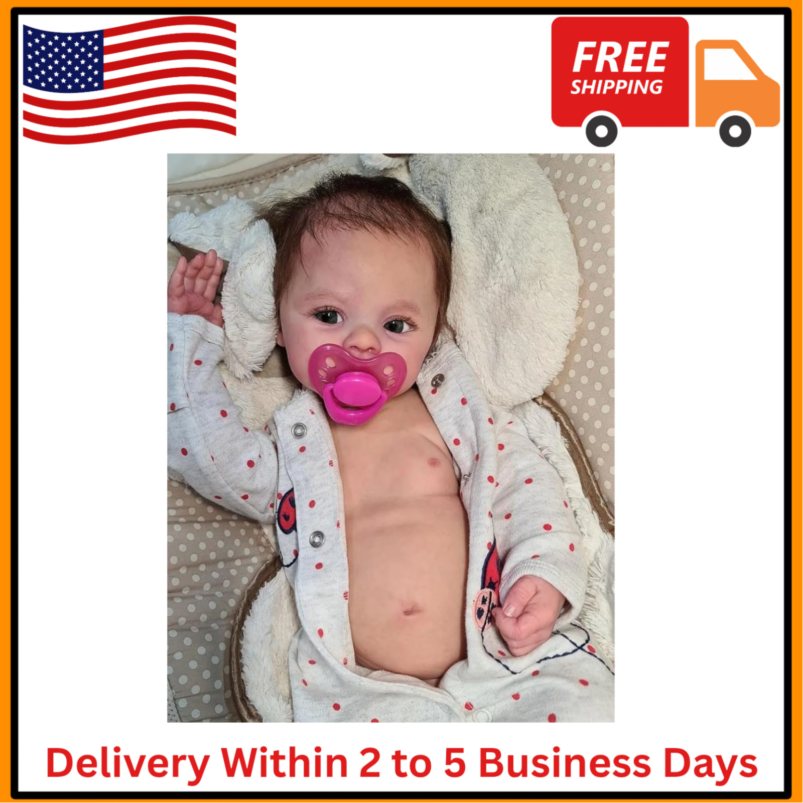 Silicone Full Body 18 Inch Soft Life Like Newborn Baby Doll