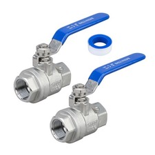 2 Pack 3/4 Inch Ball Valve Heavy Duty Full Port 304 Stainless Steel 1000 WOG