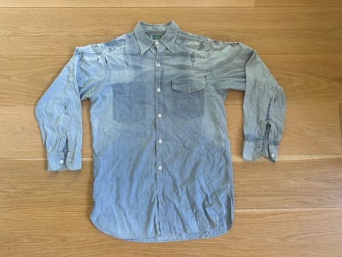 vintage 40s ward cash saver chambray repair work shirt reference stylist design