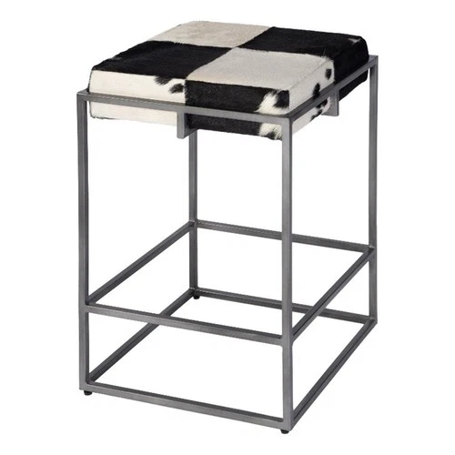 Butler Specialty Company Stinson 26.5" Hair on Hide Counter Stool - Black-White - Picture 1 of 7