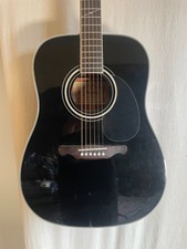 Alvarez AD60S Black Solid Sitka Spruce Top Acoustic Guitar