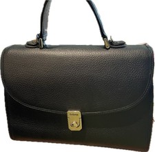 Authentic Vintage Burberry Satchel Bag Black With Nova Check