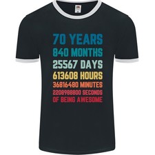 70th Birthday 70 Year Old Mens Ringer T-Shirt FotL
