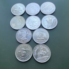 Canada Calgary Stampede Dollar Group (10) Tokens Coins 1976 1979 Lot 713