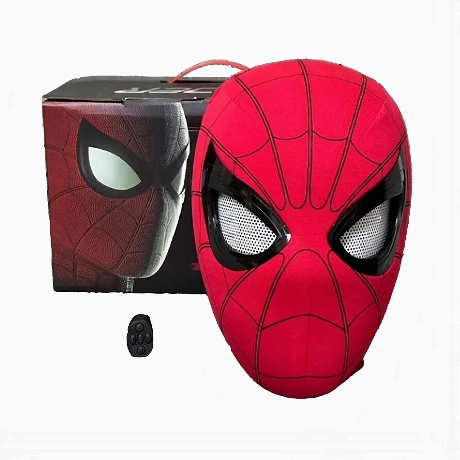 Masque Spider Man yeux lumineux mobiles cosplay pour déguisement Halloween Noel