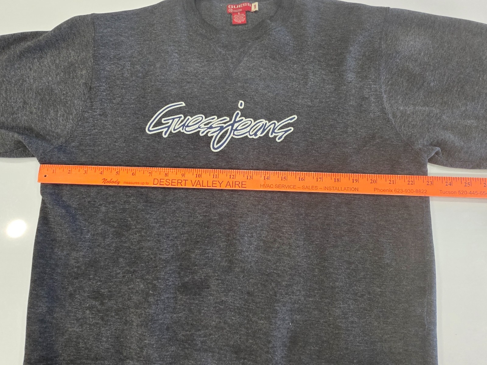 Vintage Guess Jeans Sweatshirt Gray Crewneck Pullover Size Small S