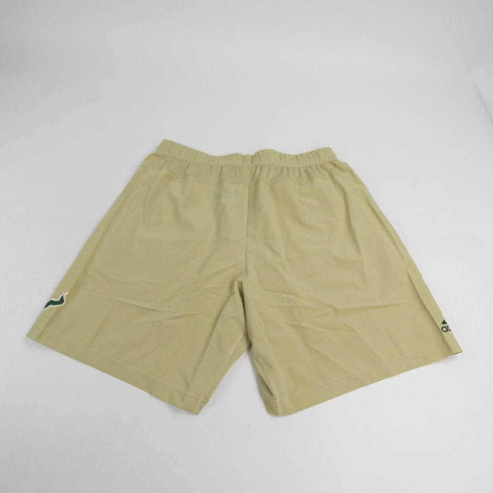 Pantalones Cortos Atléticos Adidas South Florida Bulls Para Hombre Dorados Nuevos Foto 3 de 4