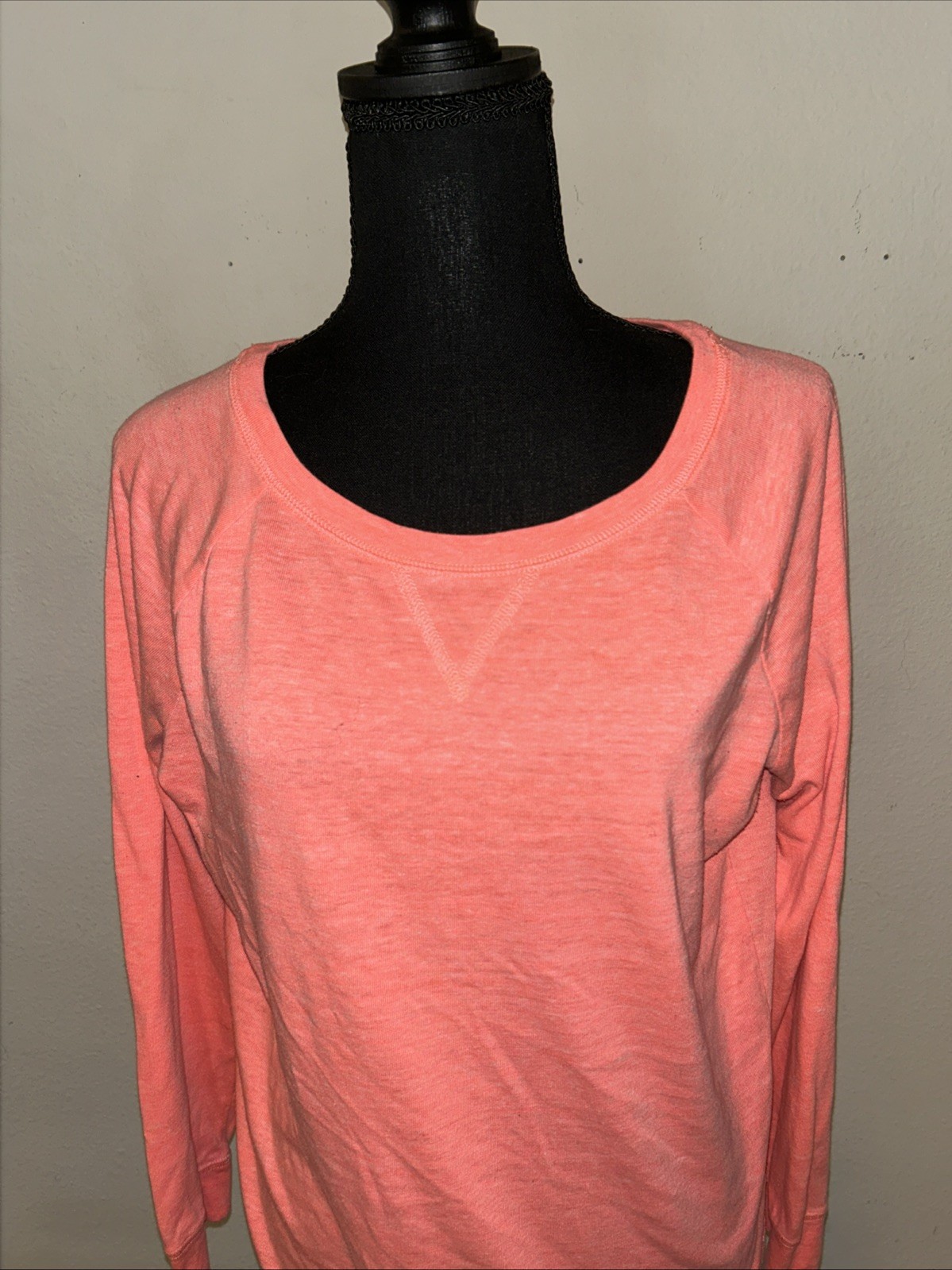 Basic HM Medium Pullover Long Sleeve Neon Orange … - image 4