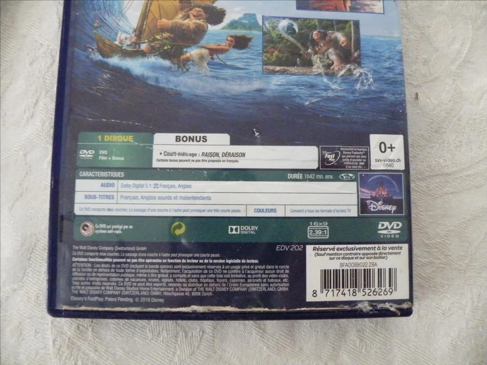 DVD DESSIN ANIME DISNEY VAIANA La légende du bout du monde (no Mickey jungle .. - Photo 4/4