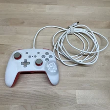 NINTENDO SWITCH PowerA ENHANCED WIRED MARIO CONTROLLER WHITE RED CLEANED TESTED