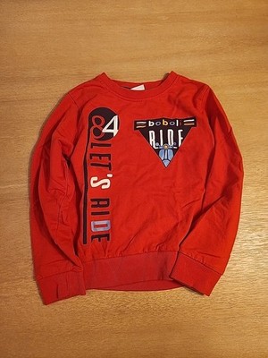 Toddler Boy European Boboli Ride Crewneck Sweater Red Trendy and Stylish