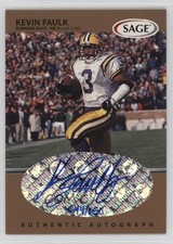 1999 SAGE Auto Bronze 644/650 Kevin Faulk #A18 Auto 1j90
