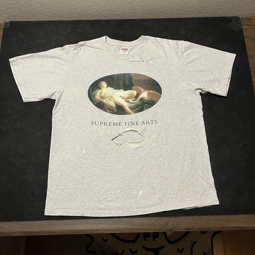 Chemise Supreme Thrashed Distressed New York SS19 Leda le cygne beaux arts Corbet