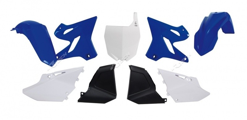 Kit plastique RACETECH Yamaha YZ250 bleu blanc pour remplacer un carénage rayé