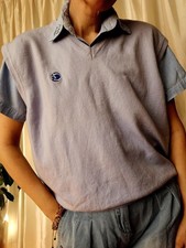 Blue Vintage Extra Fine Merino Wool Vest - Made in Italy M