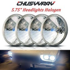 4pc Fits 1971-75 Chevy Impala El Camino 5.75 5 34 Headlights H4 Halogen H5001