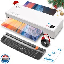 Buyounger Laminator Machine with 40 Laminating Sheets, A4 Laminat