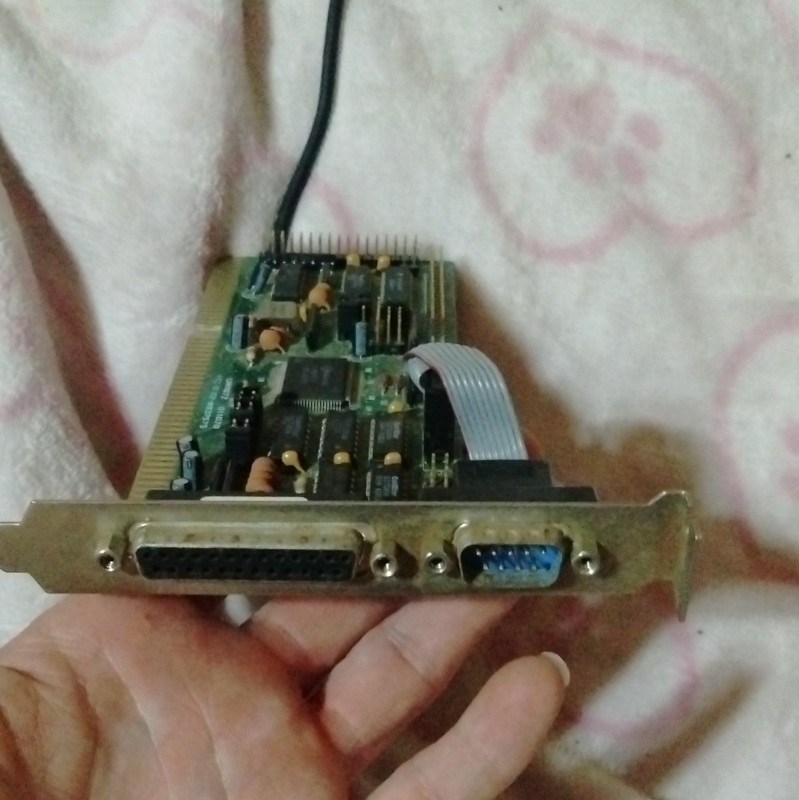 PC Mate Vintage ISA Interface Card Expansion Card with DB-25 and DB-9 Ports