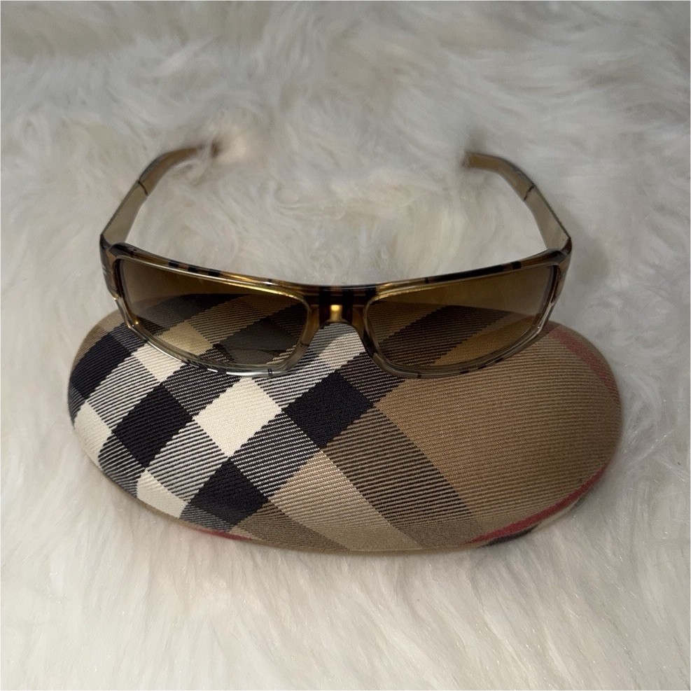 Burberry Women's Rectangular Brown Plaid Pattern … - image 1