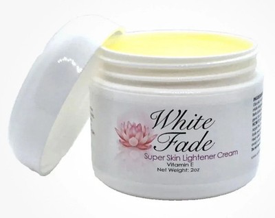 WHITE FADE CREAM: SUPER SKIN LIGHTENER TO REMOVE DARK SPOTS, YELLOW, SIZE 2oz.