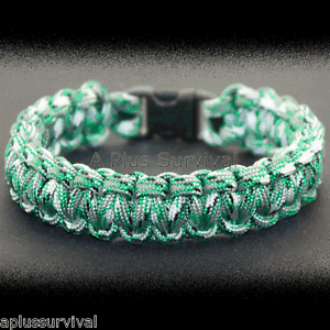 KELLY GREEN CAMO-Paracord Corde Survie d/'urgence Bracelet-Made in USA
