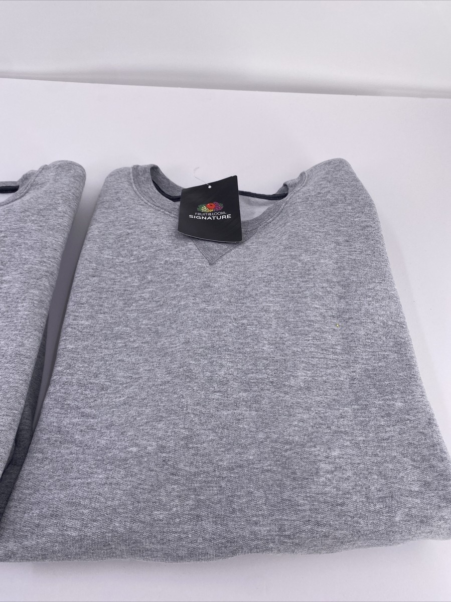 Fruit of the Loom Sofspun Crewneck Sweatshirt Mens XL Gray