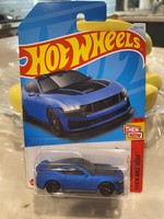 2024 Hot Wheels #250 Dann Und Jetzt 10/10 Ford Mustang Dark Horse Blau W/ Black