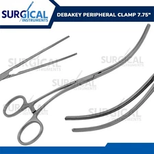 DeBakey Atraumatic Peripheral Clamp Forceps 7.75" Vascular Instruments German Gr