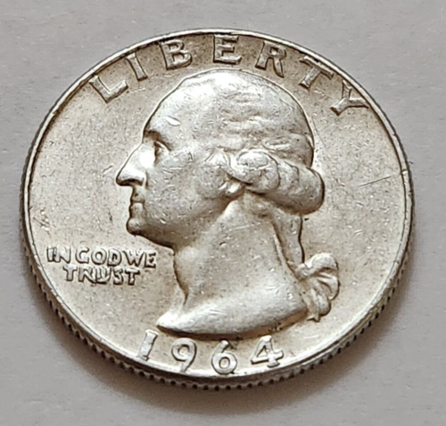 CH 1964 D Washington Quarter 25c 90% Silver (W32)
